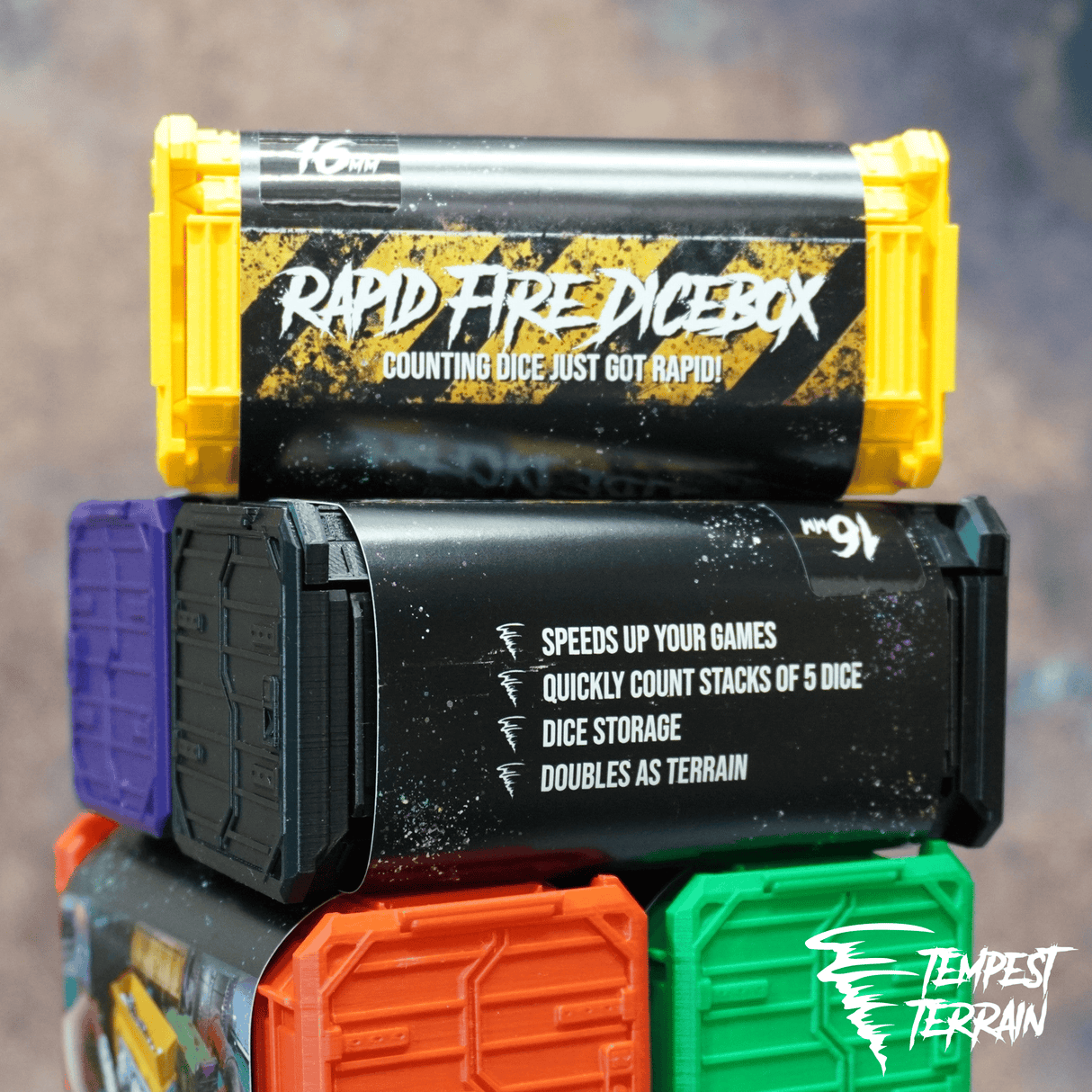 Tabletop Terrain Accessory 16mm Rapid Fire Dicebox