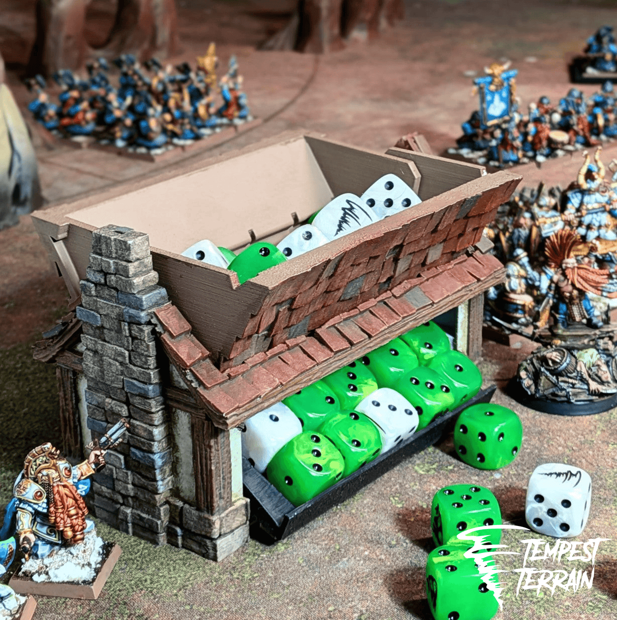 Tabletop Terrain Accessory 16mm Rapid Fire Dicebox - Fantasy Cottage