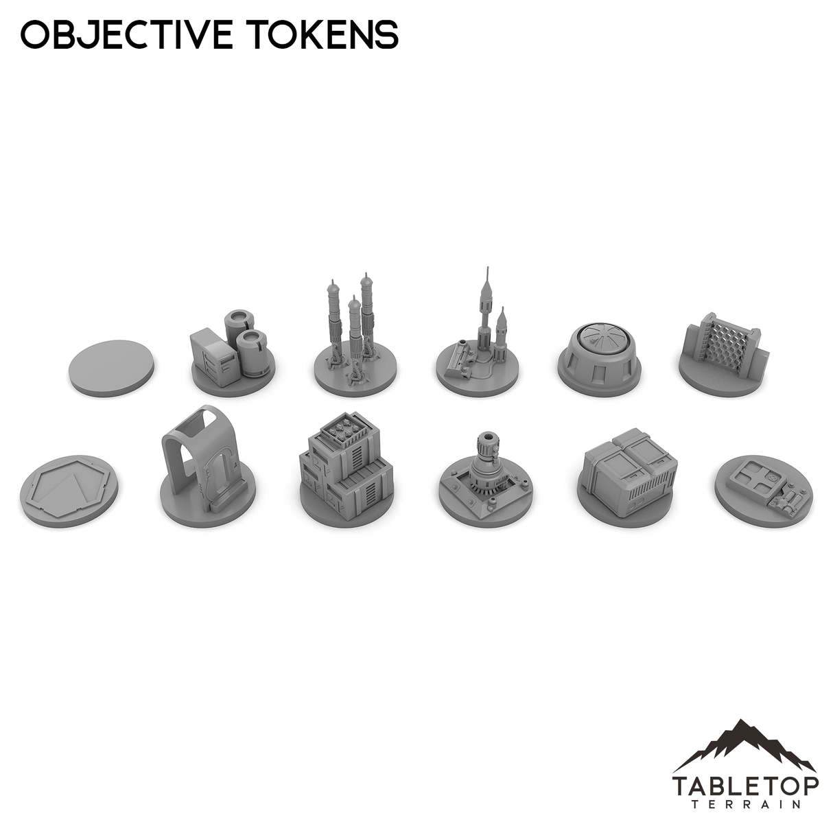 Tabletop Terrain Accessory 2-Inch Objective Tokens Compatible with Star Wars Legion