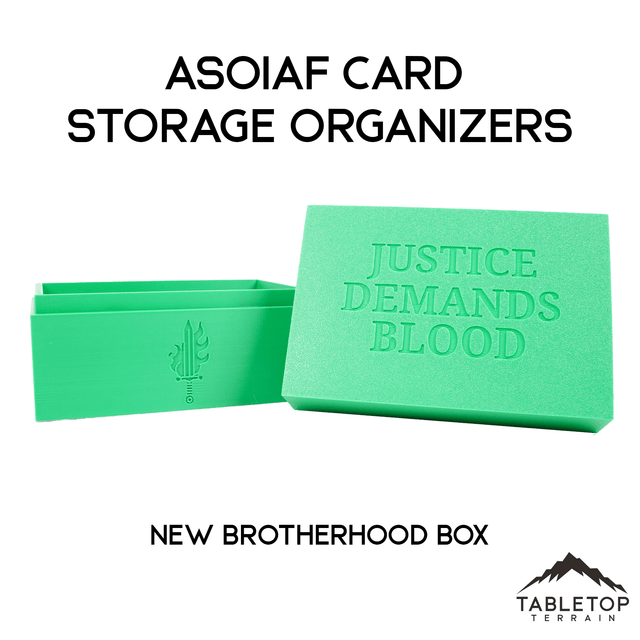 Tabletop Terrain Accessory Brotherhood Without Banners / General's Cache / Magnets Included (DIY) ASOIAF Card Storage Organizers