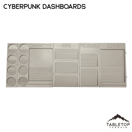 Tabletop Terrain Accessory Cyberpunk Card and Token Dashboard
