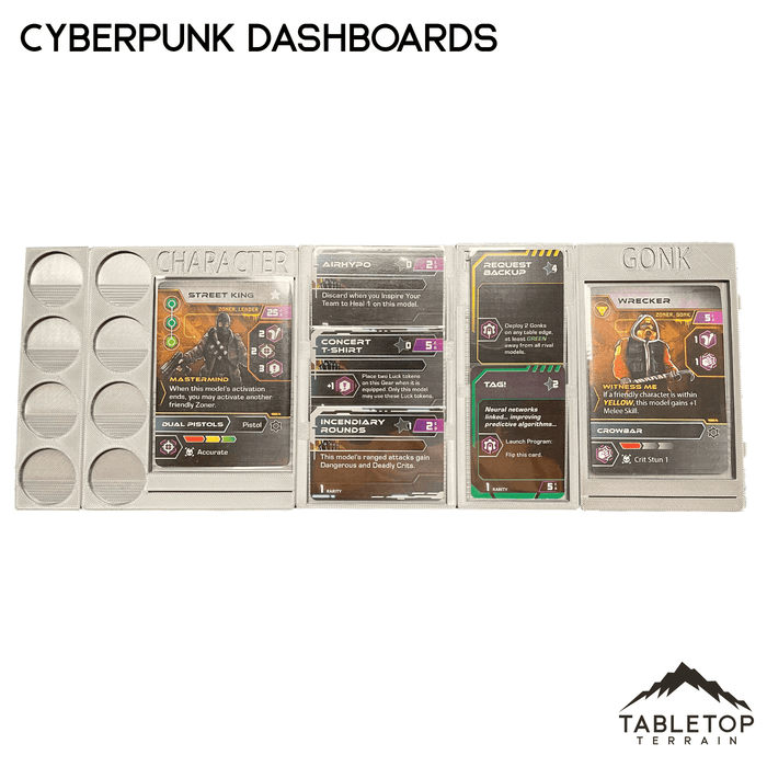 Tabletop Terrain Accessory Cyberpunk Card and Token Dashboard