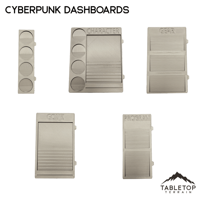 Tabletop Terrain Accessory Cyberpunk Card and Token Dashboard