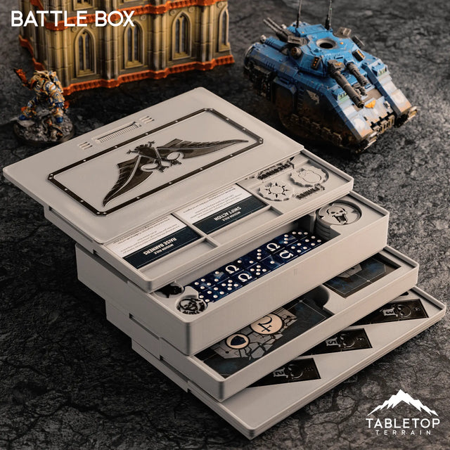 Recovery Battle Box Battle Box - 40k Compatible Component Organizer – Tabletop Terrain