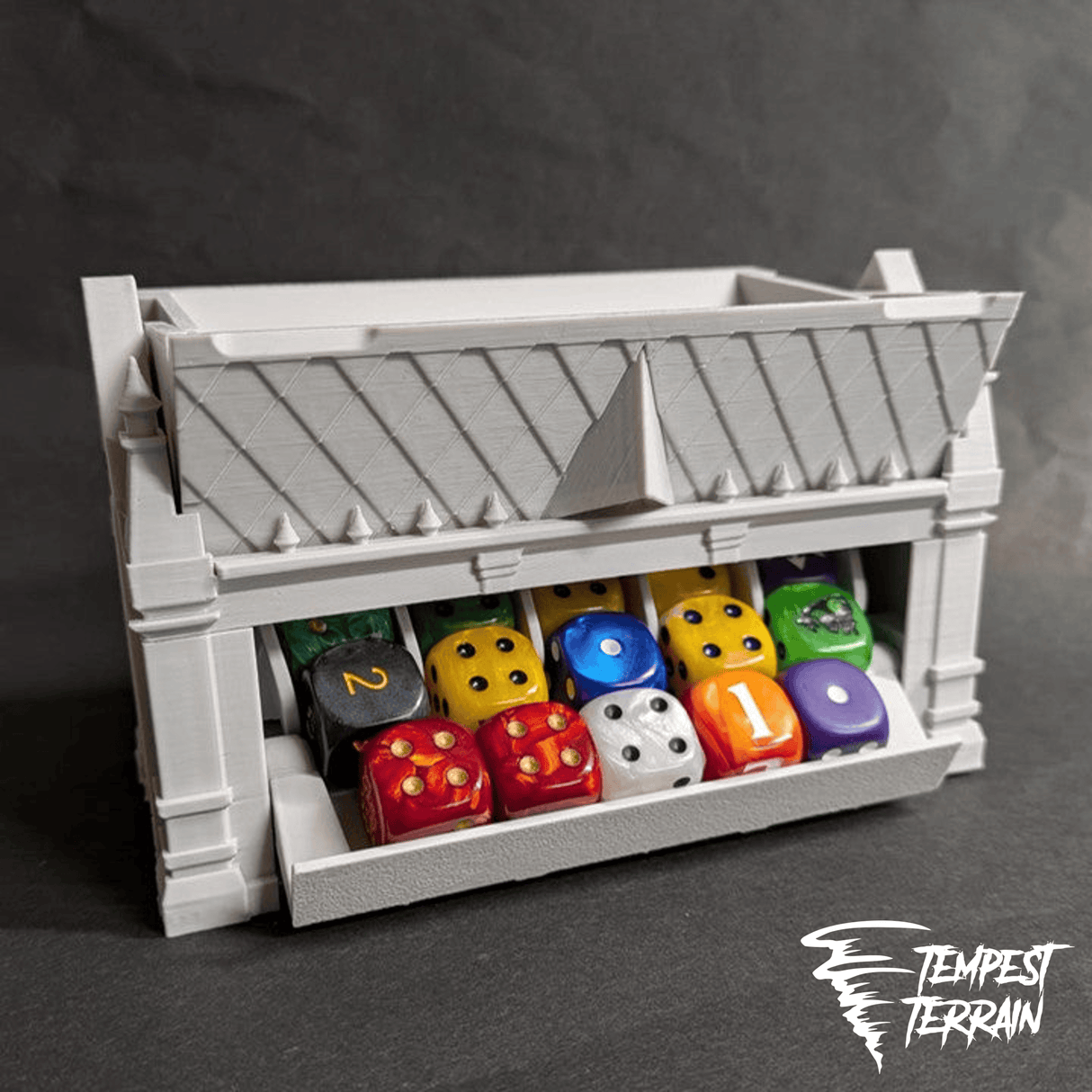 Tabletop Terrain Accessory Rapid Fire Dicebox - Gothic Mausoleum
