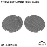 Tabletop Terrain Bases 100 mm / Single Atreus Settlement Resin Bases