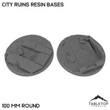 Tabletop Terrain Bases 100 mm / Single City Ruins Resin Bases