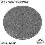 Tabletop Terrain Bases 100 mm / Single Dry Ground Resin Bases