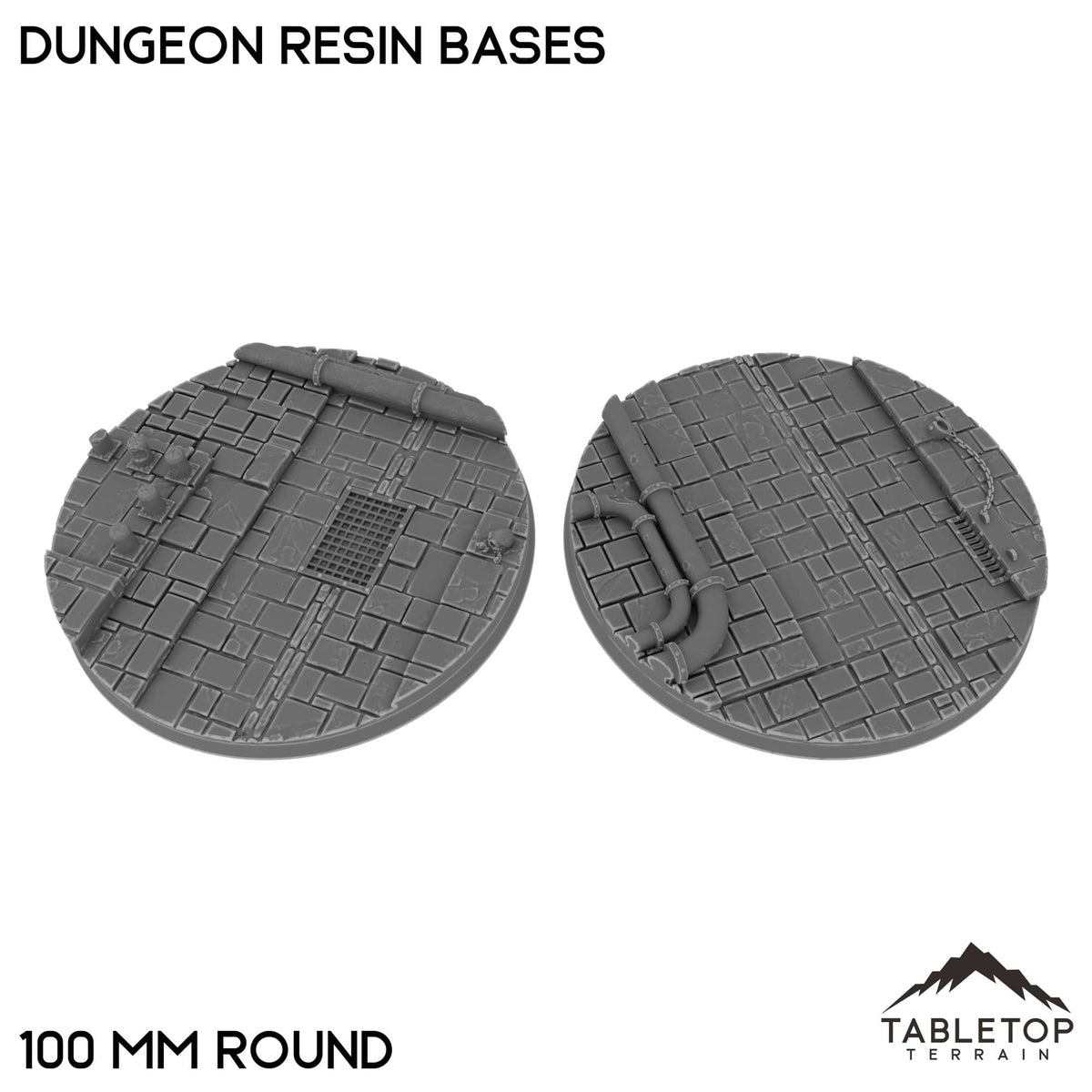 Tabletop Terrain Bases 100 mm / Single Dungeon Resin Bases