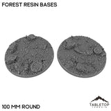Tabletop Terrain Bases 100 mm / Single Forest Resin Bases