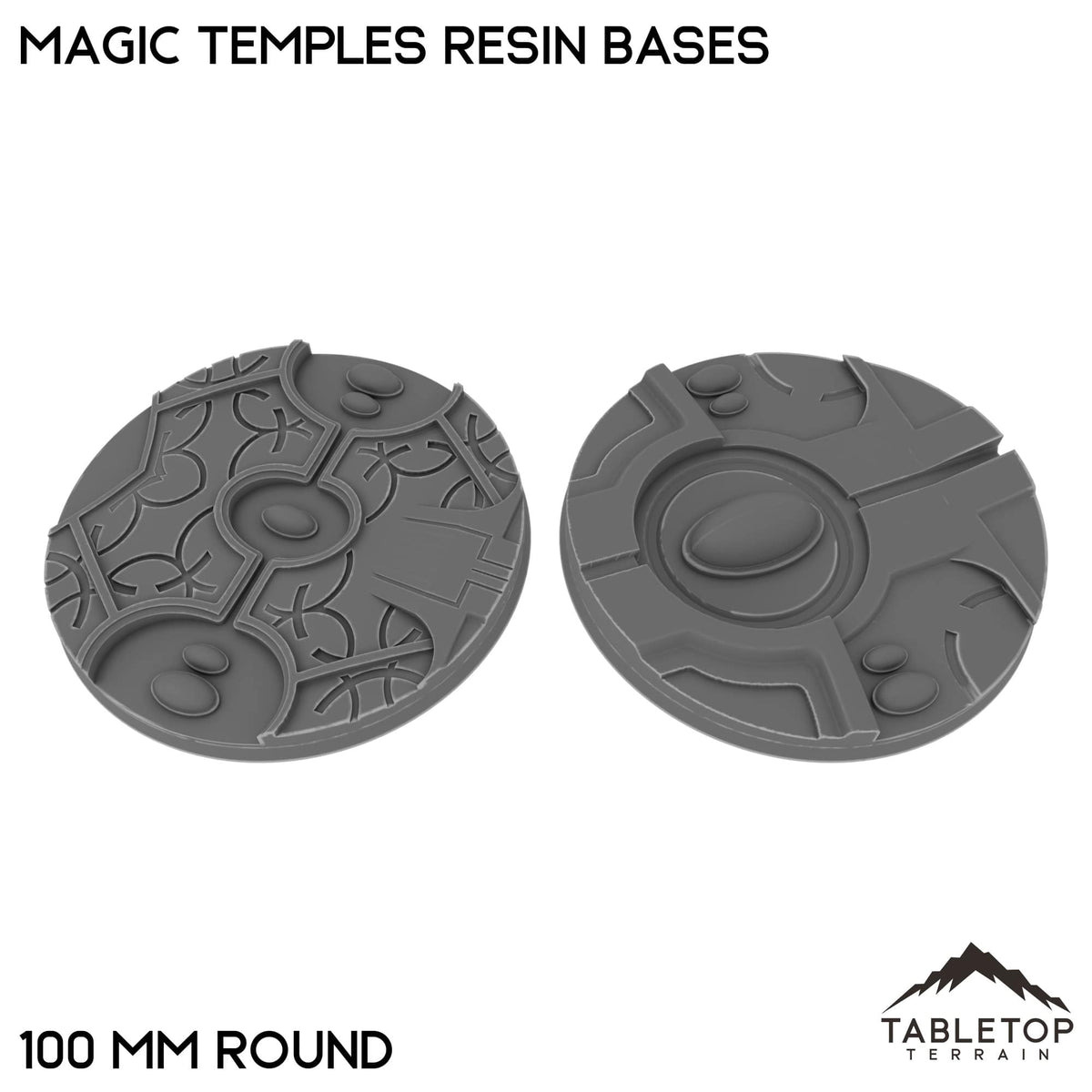 Tabletop Terrain Bases 100 mm / Single Magic Temples Resin Bases