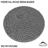 Tabletop Terrain Bases 100 mm / Single Medieval Road Resin Bases