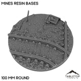 Tabletop Terrain Bases 100 mm / Single Mines Resin Bases