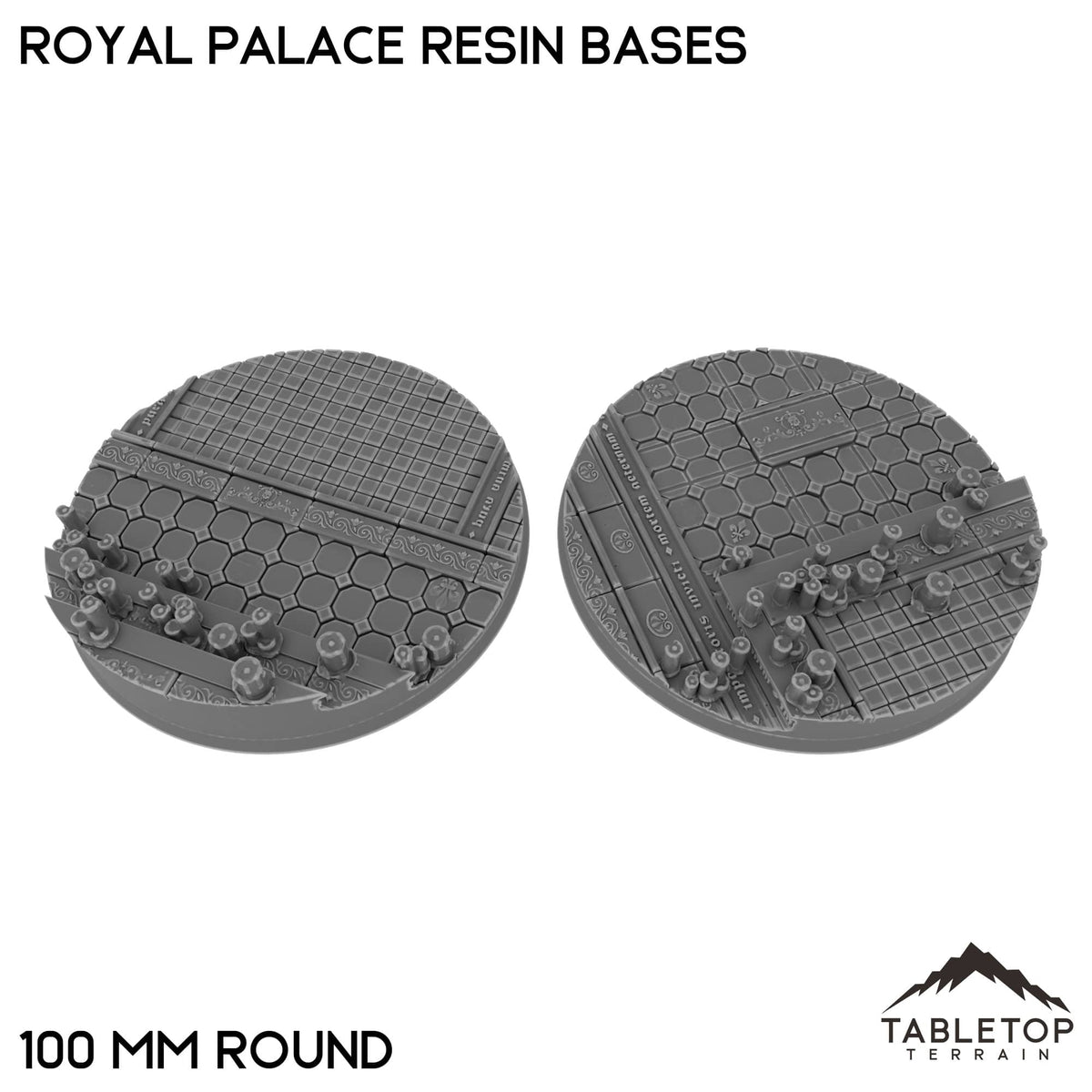 Tabletop Terrain Bases 100 mm / Single Royal Palace Resin Bases