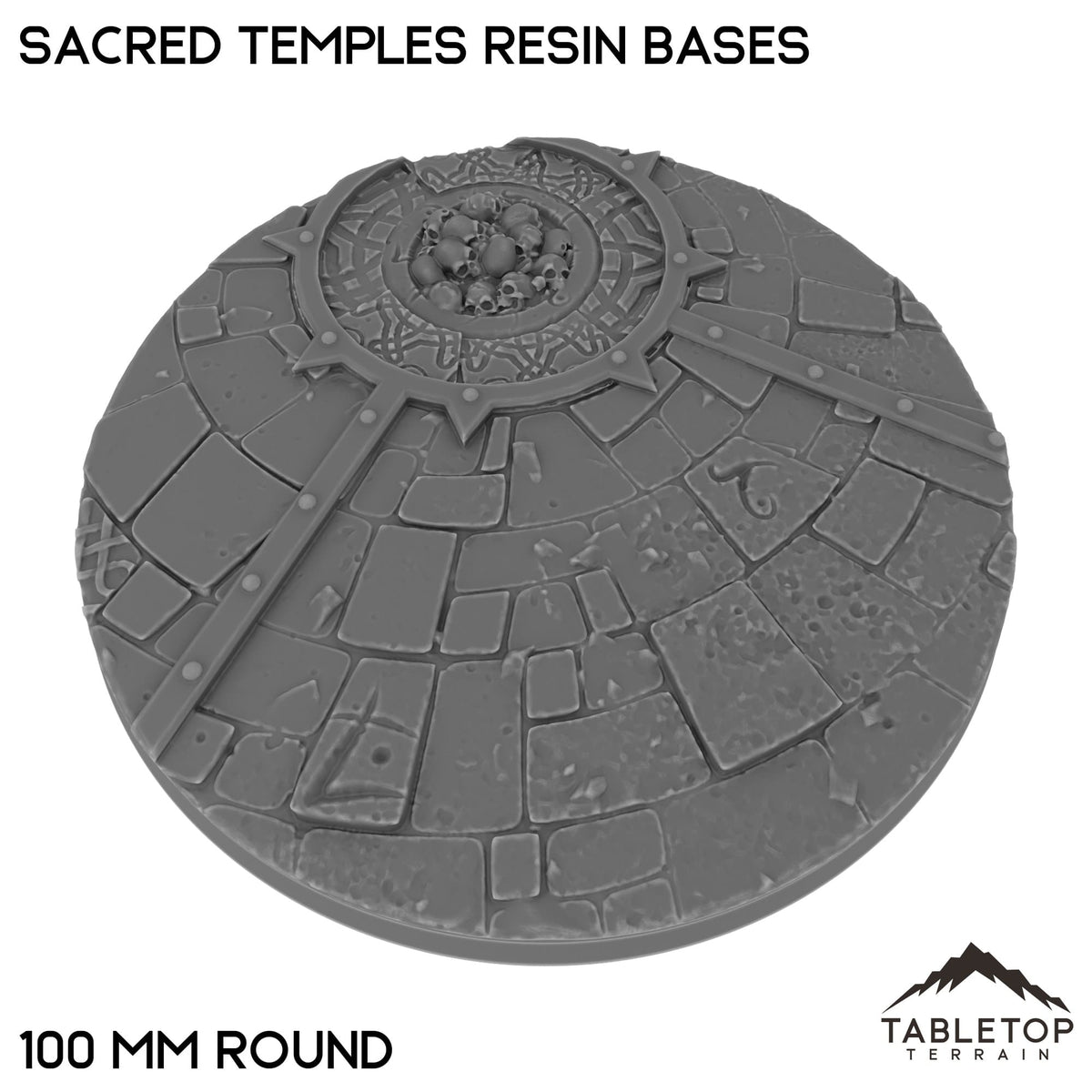 Tabletop Terrain Bases 100 mm / Single Sacred Temples Resin Bases