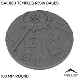 Tabletop Terrain Bases 100 mm / Single Sacred Temples Resin Bases