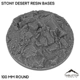 Tabletop Terrain Bases 100 mm / Single Stony Desert Resin Bases