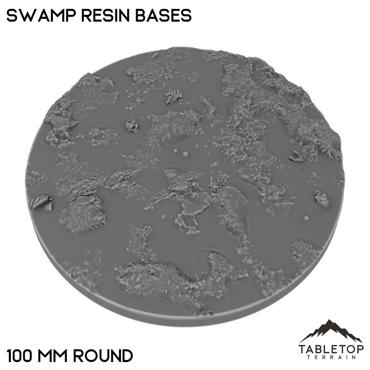 Tabletop Terrain Bases 100 mm / Single Swamp Resin Bases