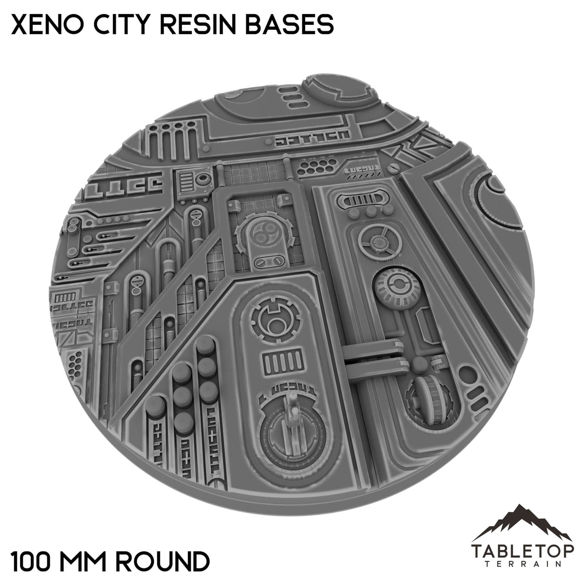 Tabletop Terrain Bases 100 mm / Single Xeno City Resin Bases