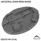 Tabletop Terrain Bases 105×70 mm oval / Single Ancestral Ruins Resin Bases