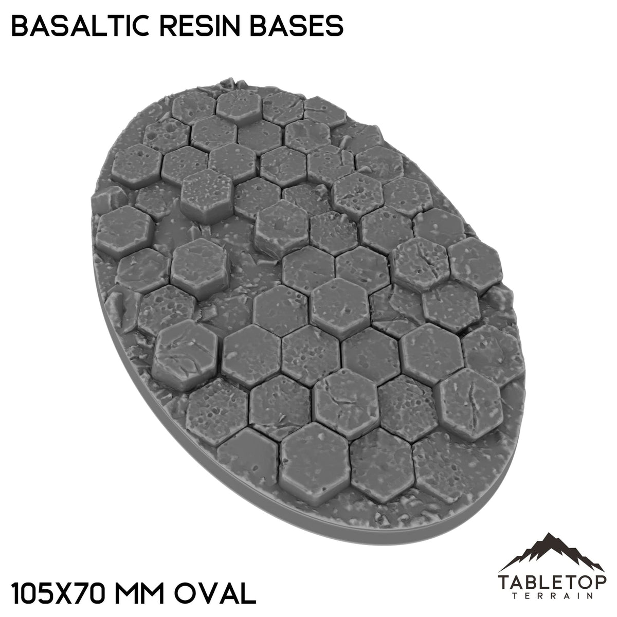 Tabletop Terrain Bases 105×70 mm oval / Single Basaltic Resin Bases