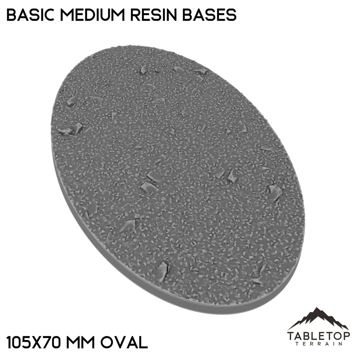 Tabletop Terrain Bases 105×70 mm oval / Single Basic Medium Resin Bases