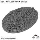 Tabletop Terrain Bases 105×70 mm oval / Single Death Skulls Resin Bases