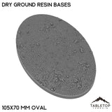 Tabletop Terrain Bases 105×70 mm oval / Single Dry Ground Resin Bases