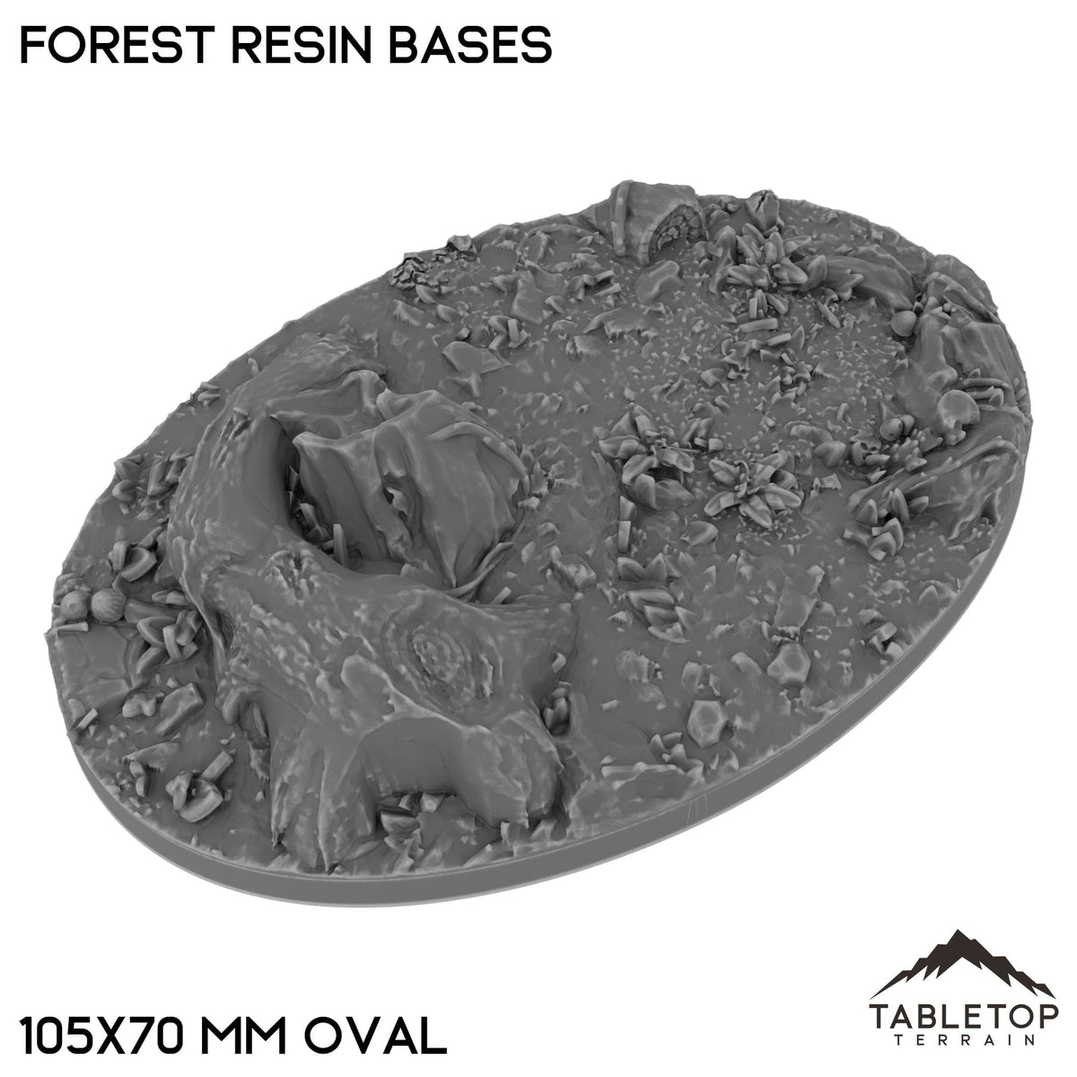 Tabletop Terrain Bases 105×70 mm oval / Single Forest Resin Bases