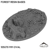 Tabletop Terrain Bases 105×70 mm oval / Single Forest Resin Bases