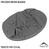 Tabletop Terrain Bases 105×70 mm oval / Single Frozen Resin Bases