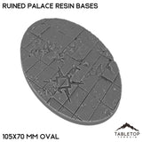 Tabletop Terrain Bases 105×70 mm oval / Single Ruined Palace Resin Bases