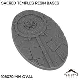 Tabletop Terrain Bases 105×70 mm oval / Single Sacred Temples Resin Bases
