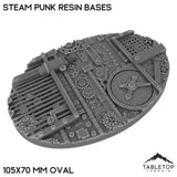 Tabletop Terrain Bases 105×70 mm oval / Single Steam Punk Resin Bases