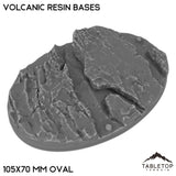 Tabletop Terrain Bases 105×70 mm oval / Single Volcanic Resin Bases
