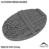 Tabletop Terrain Bases 105×70 mm oval / Single Wooden Resin Bases