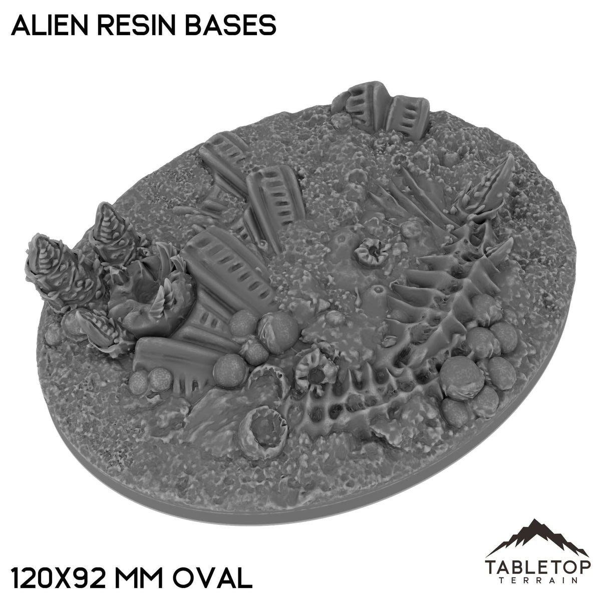 Tabletop Terrain Bases 120×92 mm oval / Single Alien Resin Bases