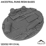 Tabletop Terrain Bases 120×92 mm oval / Single Ancestral Ruins Resin Bases
