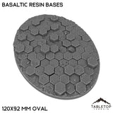 Tabletop Terrain Bases 120×92 mm oval / Single Basaltic Resin Bases