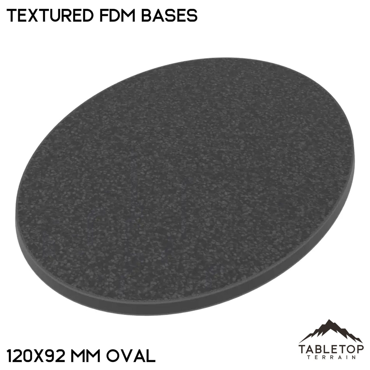 Tabletop Terrain Bases 120×92 mm oval / Single base Textured FDM Bases