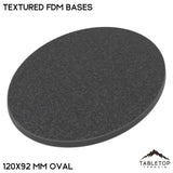 Tabletop Terrain Bases 120×92 mm oval / Single base Textured FDM Bases