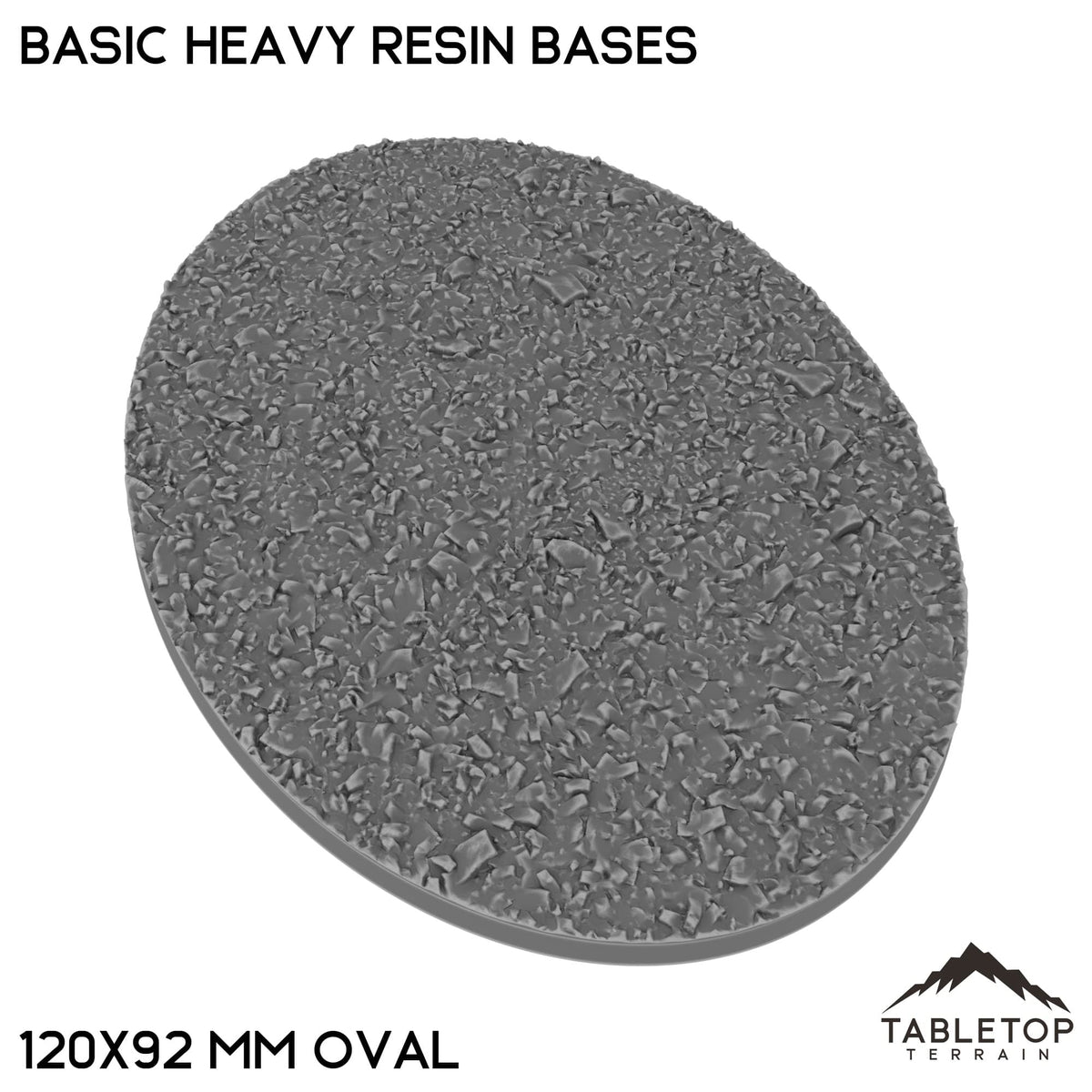 Tabletop Terrain Bases 120×92 mm oval / Single Basic Heavy Resin Bases