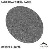 Tabletop Terrain Bases 120×92 mm oval / Single Basic Heavy Resin Bases