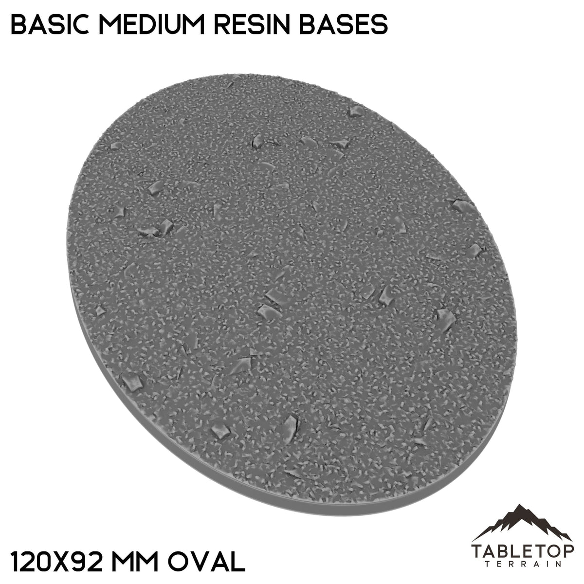 Tabletop Terrain Bases 120×92 mm oval / Single Basic Medium Resin Bases