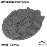 Tabletop Terrain Bases 120×92 mm oval / Single Chaos Hell Resin Bases
