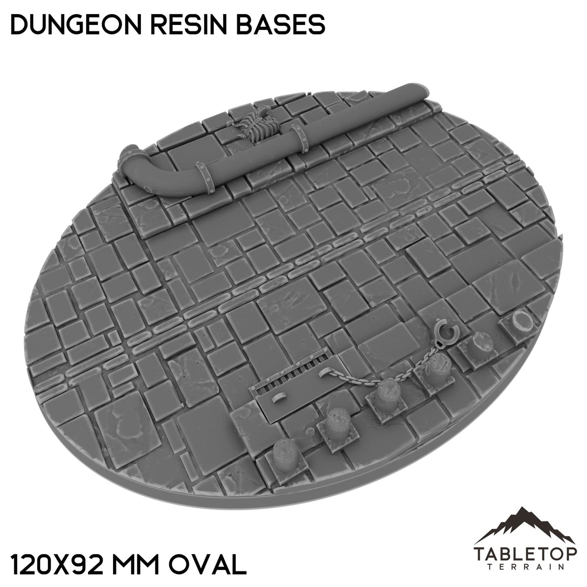 Tabletop Terrain Bases 120×92 mm oval / Single Dungeon Resin Bases