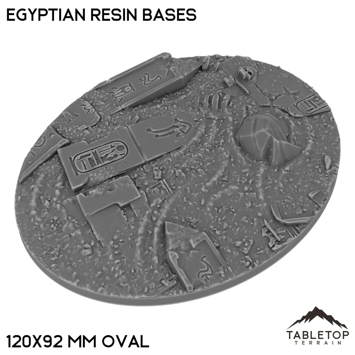 Tabletop Terrain Bases 120×92 mm oval / Single Egyptian Resin Bases