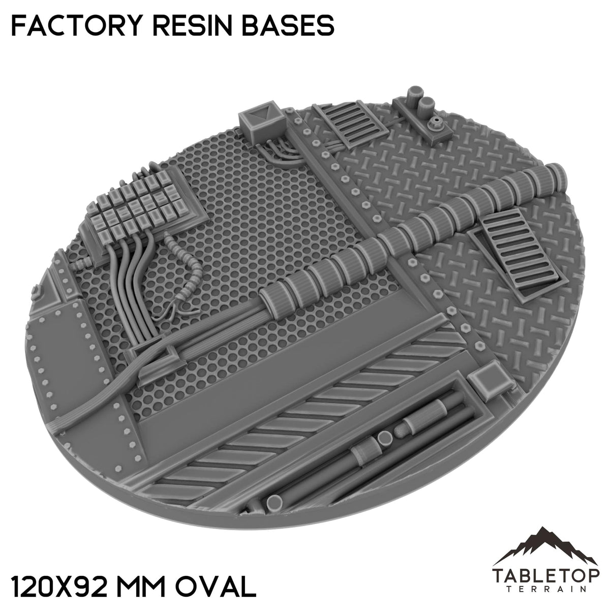Tabletop Terrain Bases 120×92 mm oval / Single Factory Resin Bases