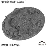 Tabletop Terrain Bases 120×92 mm oval / Single Forest Resin Bases