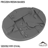 Tabletop Terrain Bases 120×92 mm oval / Single Frozen Resin Bases